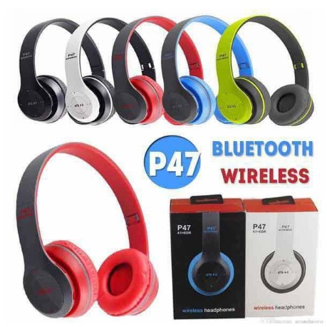 Tai Nghe Bluetooth Chụp Tai P47 Wireless Hiện Đại Có Khe Cắm Thẻ nhớ