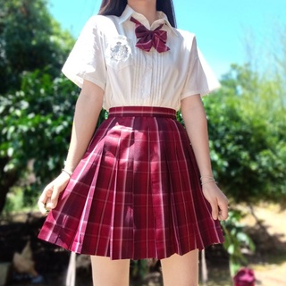 [Sẵn] [Chính hãng] [Thủy Thanh Dã] Chân váy đồng phục Seifuku/JK - Sakura Red High School