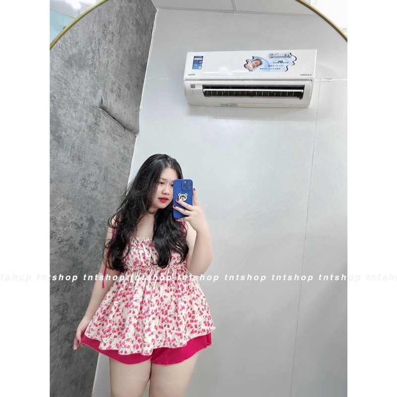 SET ÁO HOA NHÚN 2 DÂY SIÊU XINH