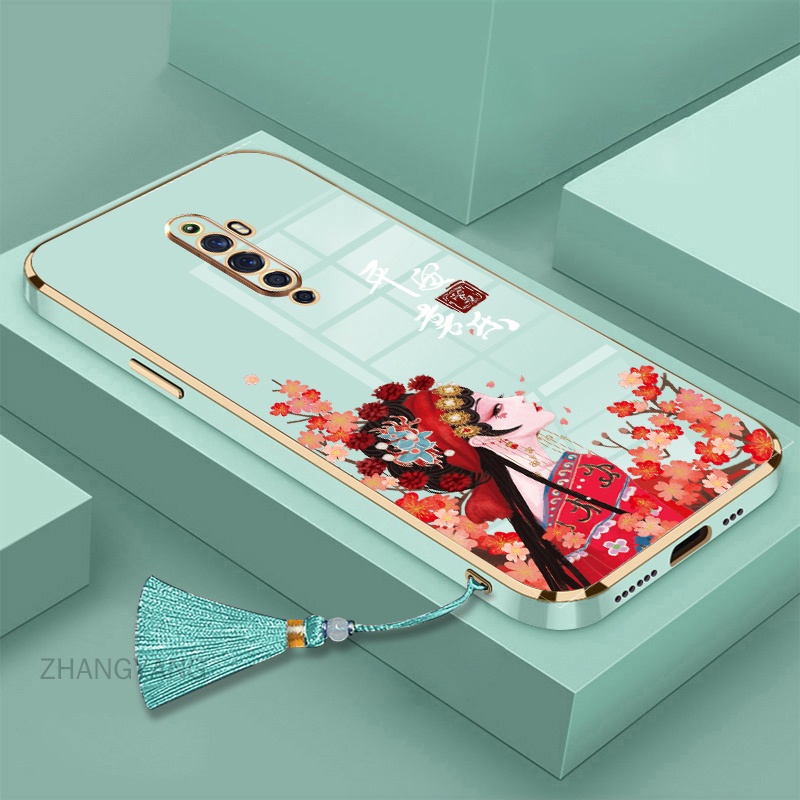 Ốp Điện Thoại TPU Silicone Mềm Mạ Điện Có Dây Đeo Cho oppo reno2 f reno 2z reno 2 reno