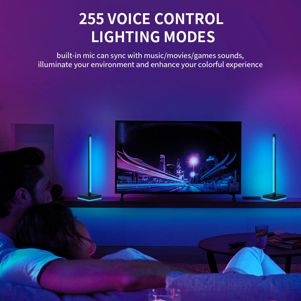 Đèn RGB USB Bluetooth DELUX tạo không khí kèm giá đỡ tai nghe để bàn tiện dụng