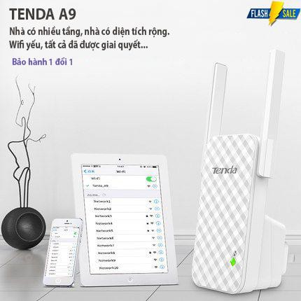 Thiết Bị Thu Sóng Wifi Rồi Phát Lại, Bộ Tiếp Nối Sóng Wi-Fi Tenda A9, Tốc Độ 300Mbps, Thiết bị kích sóng wifi CỰC MẠNH | BigBuy360 - bigbuy360.vn