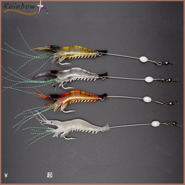 Mồi câu cá giả hình con tôm mềm 9cm 6g tiện lợi