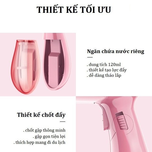 Bàn là hơi nước cầm tay/ Bàn ủi mini là phẳng nhiều chất liệu quần áo dễ dàng mang đi du lịch