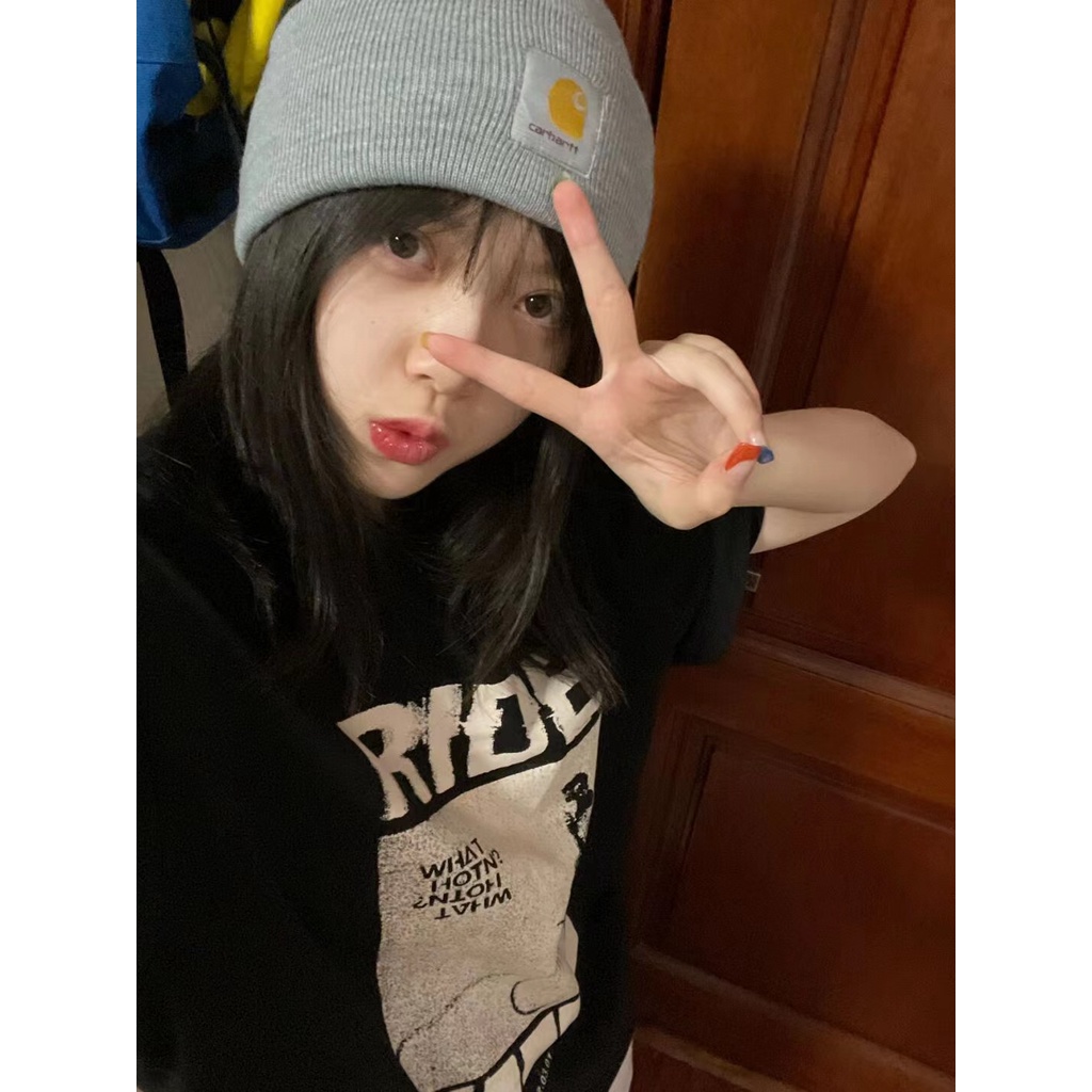 NRVP Áo Thun Nữ Oversize Cổ Tròn Thời Trang Hàn Quốc