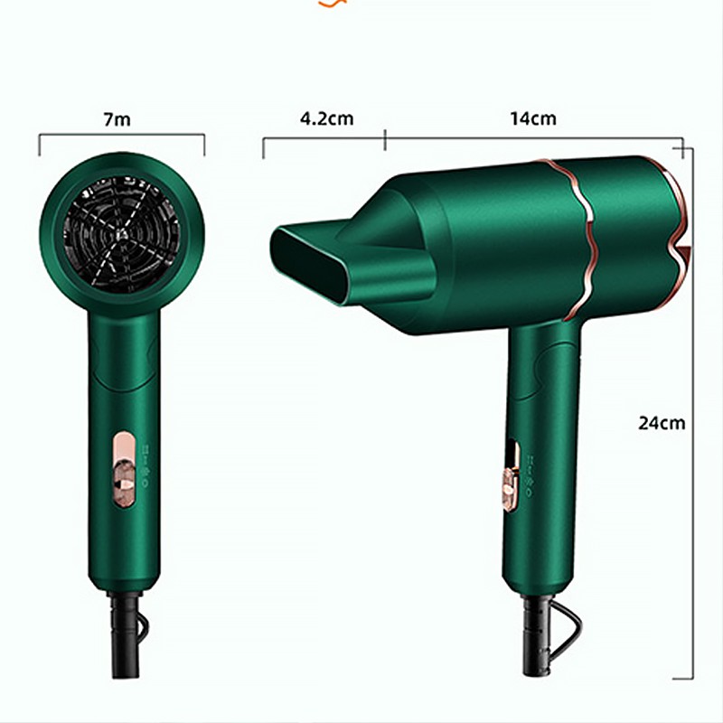 Máy Sấy Tóc 2900 Gấp Gọn Phát Sáng Xanh 3 Chế Độ Gió Công Suất Cao Tặng Kèm Đầu Sấy