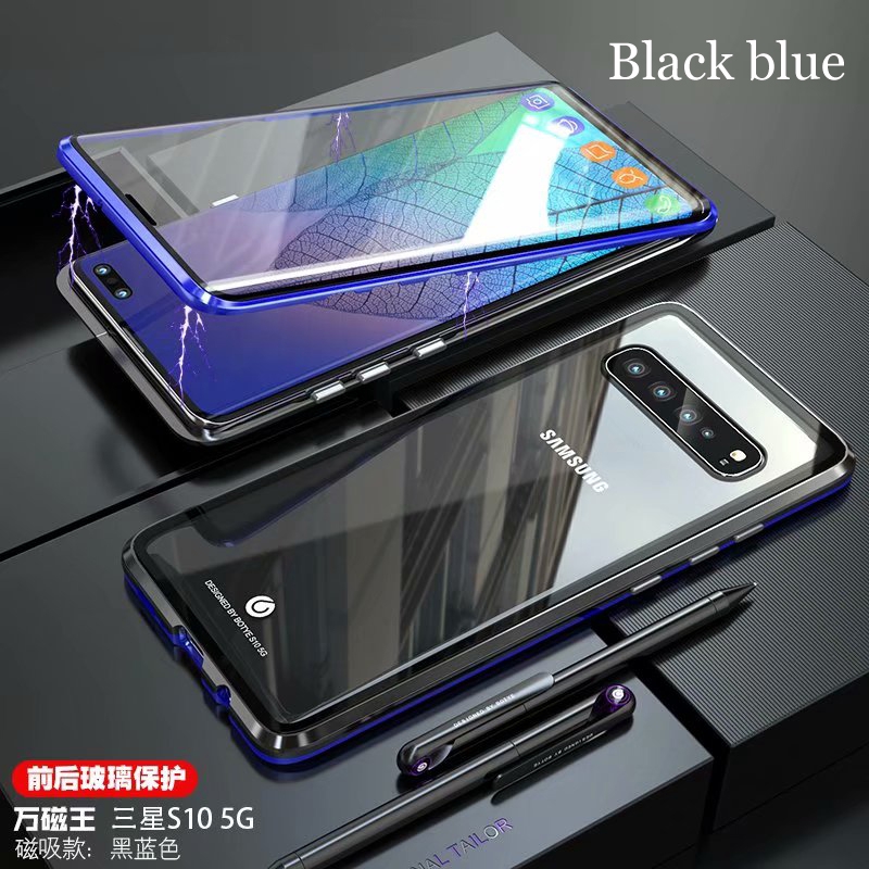 Ốp điện thoại đôi 2 mặt toàn màn hình bao viền kim loại gắn nam châm cho Samsung galaxy s10  S10 G5