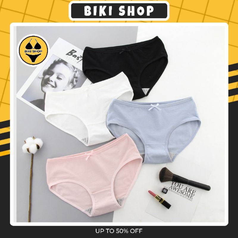 Quần lót nữ cotton basic màu trơn thời trang nữ