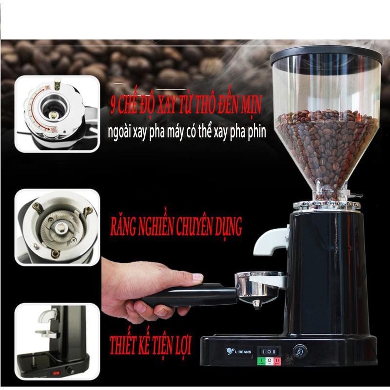 Máy xay cà phê chuyên nghiệp L-Beans  LD- 019 công suất lớn 360W~1/2HP dùng cho quán Cà phê - Bảo hành 12 tháng