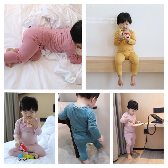 [HÀNG CHUẨN QUẢNG CHÂU] Bộ Minky Mom dài cạp cao hàng Quảng Châu cho bé