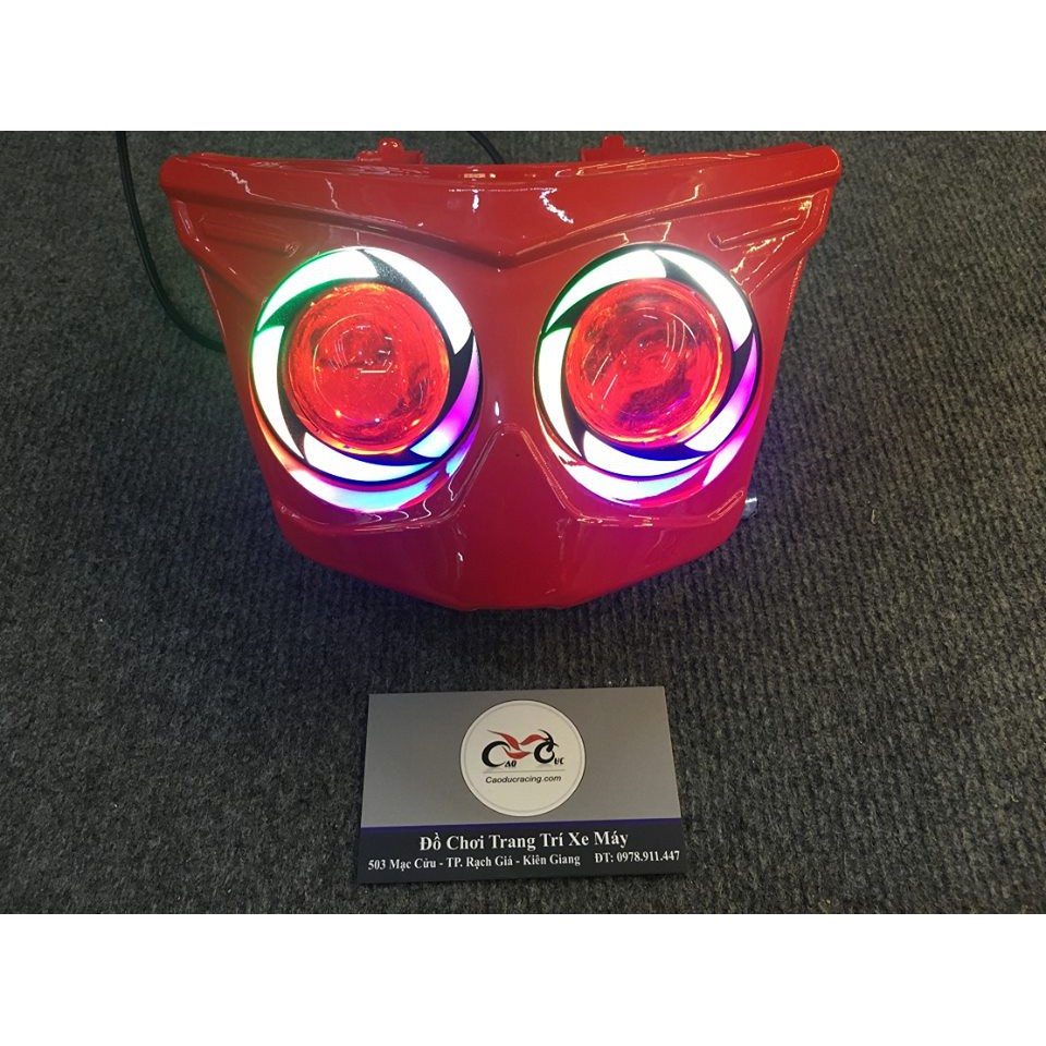 [Rẻ Nhất Shopee] - Mắt cú trên EX150 - chóa đèn mắt cú exciter 150 - Loại U7 viền lốc xoáy