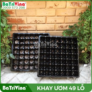 Combo 5 khay ươm cây vỉ ươm nhựa PET 49 lỗ, siêu bền đẹp chuyên dụng cho viên nén ươm hạt, ươm cây con