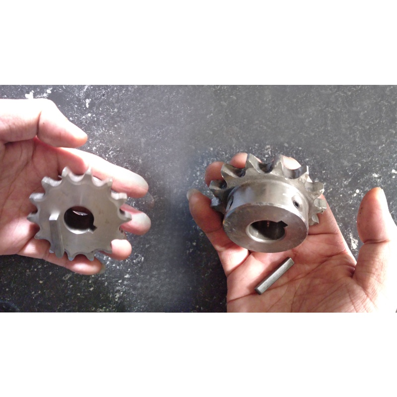 Nhông sên xích xe máy, đặt theo số răng, Loại có gù, mới chưa khoan lổ trục