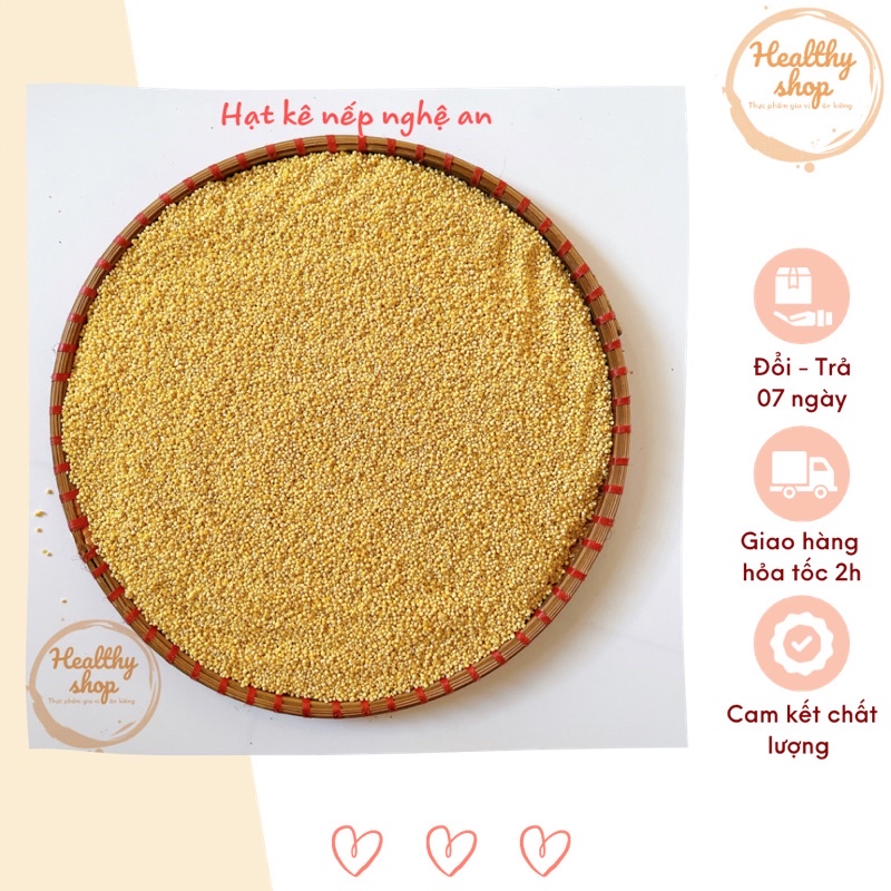 Hạt kê nếp vàng Nghệ An bao dẻo, đã tách vỏ, hút chân không cẩn thận