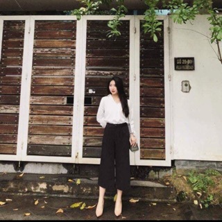 Quần  culottes đen công sở