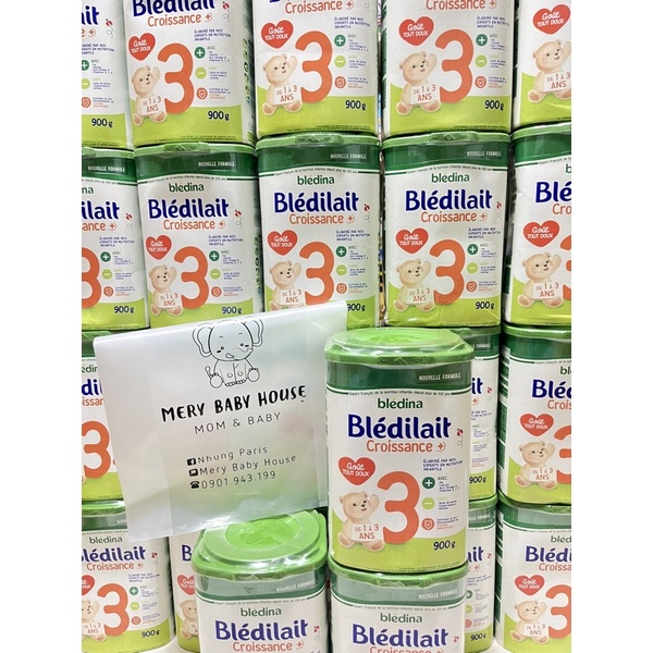 [HÀNG AIR] Sữa bột Bledilait nội địa Pháp số 1-2-3 hộp 900gr