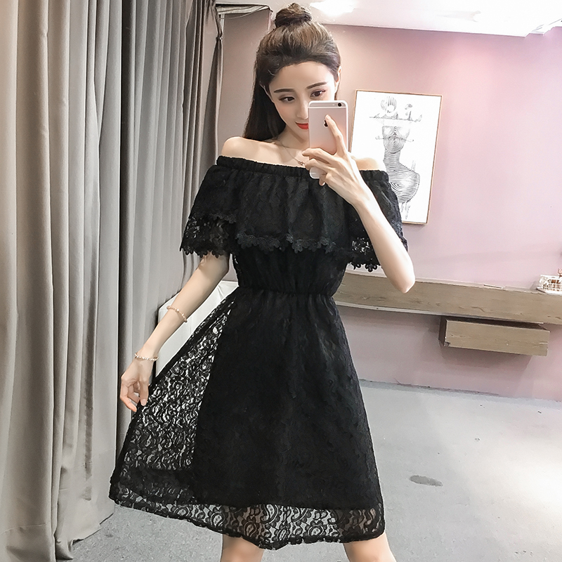 【CoCo】đầm ngắn tay,đầm ngắn tay dáng rộng,đầm dự tiệc,đầm trắng - Korean style students fresh sweet dress princess waist dress slimming beach dress