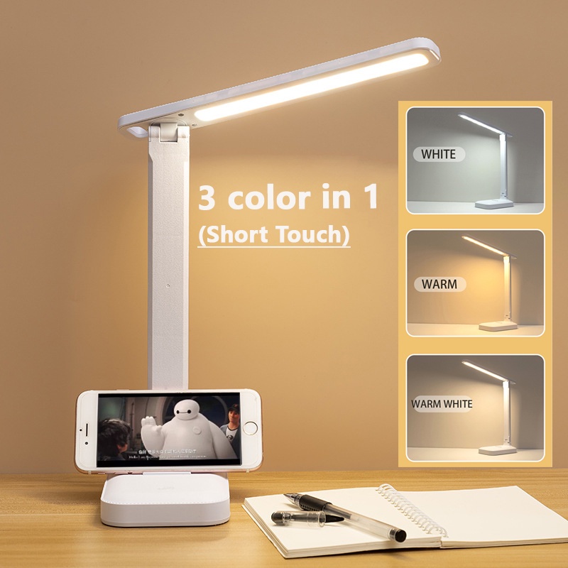 Đèn Đọc Sách Để Bàn TLDL - PYE Bảo Vệ Mắt Với 3 Chế Độ Chiếu Sáng Có Thể Sạc Lại Bằng Dây USB Và Cảm Ứng ON / OFF