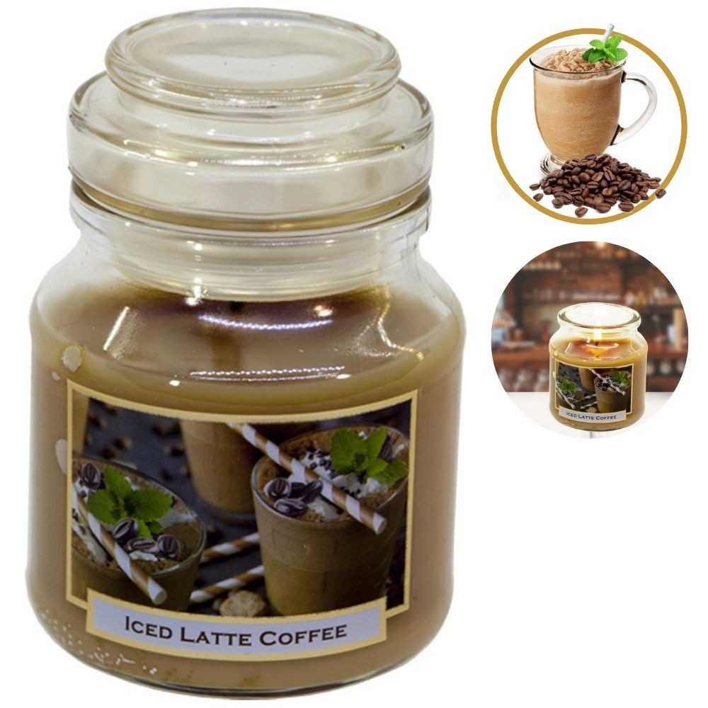 Nến thơm thư giãn Bartek Coffee and Spices 130g - cà phê capuchino, khử mùi, không khói, tinh dầu thiên nhiên