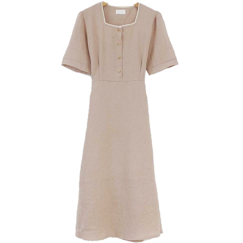 Váy MORAN dáng dài cổ vuông Vintage Hàn Quốc (ORDER) | BigBuy360 - bigbuy360.vn