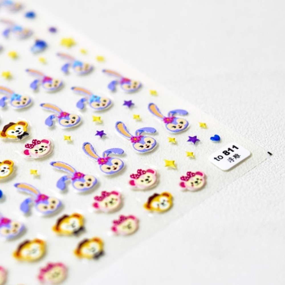Miếng Dán Trang Trí Móng Tay Hình Gấu Duffy StellaLou Hoạt Hình DIY