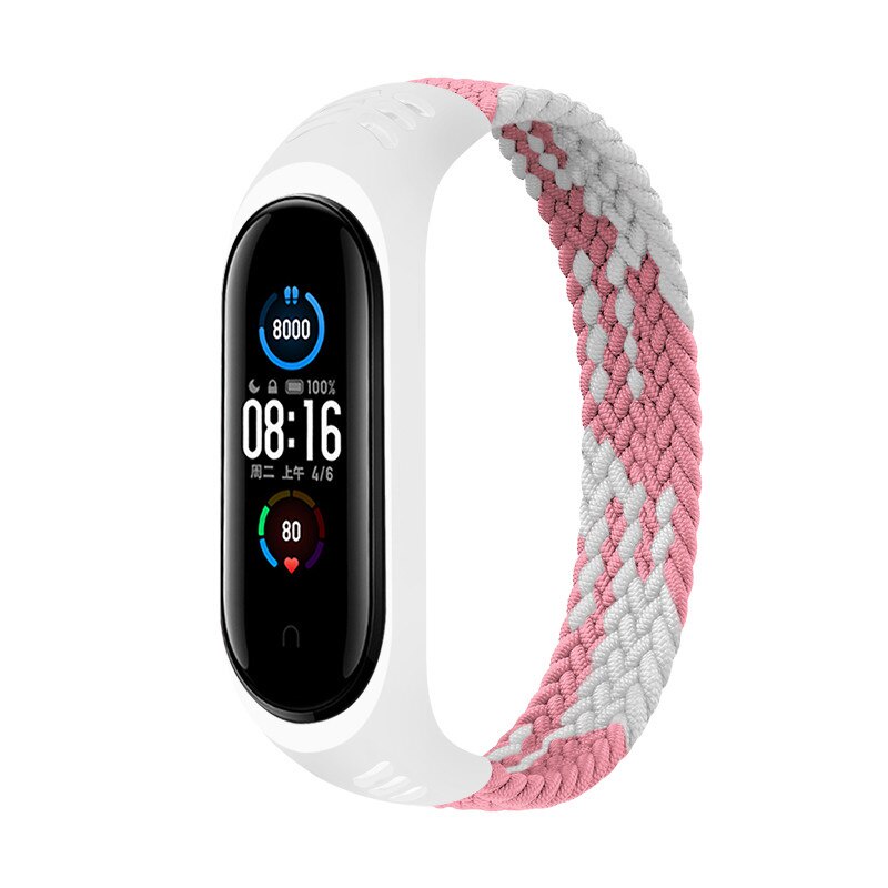Dây đeo thay thế bằng nylon và silicon cho Xiaomi Mi Band 6 5 3 4 / Miband 4 5 3