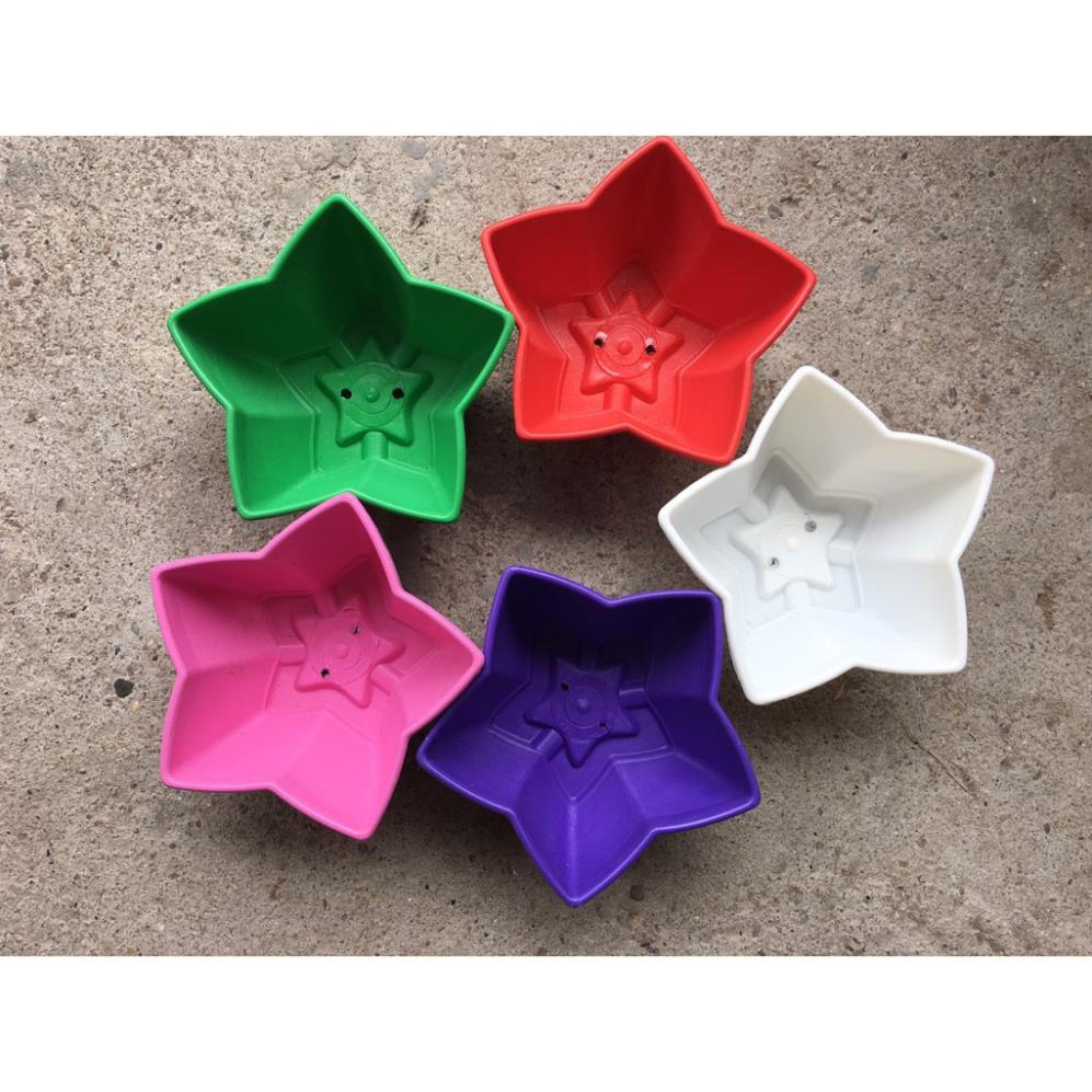 (RẺ VÔ ĐỊCH) Chậu nhựa hình sao, siêu đáng yêu KT 12x6cm