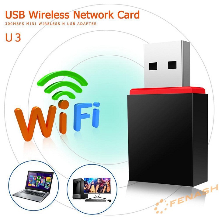 USB thu Wifi Tenda U3 Mini Chính hãng (Ko anten, 300Mbps)