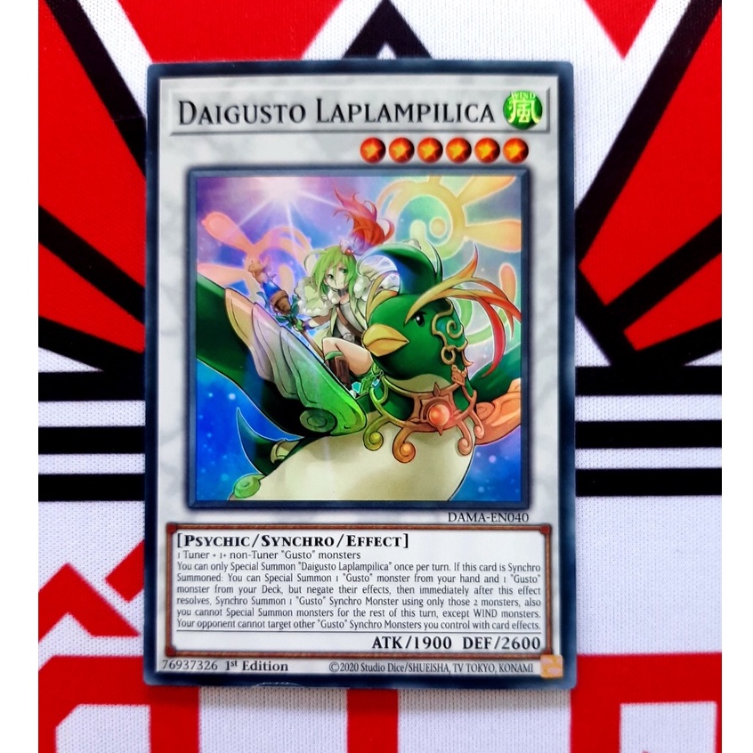 Thẻ Bài Mint90 Yugioh Monster Daigusto Laplampilica - DAMA-EN040 - Super