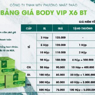 Body vip xanh x6