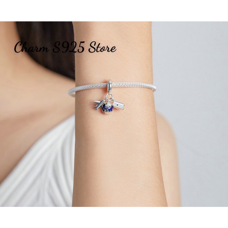 CHARM TREO TRAVEL BẠC S925 HÀNG CAO CẤP CHÍNH HÃNG
