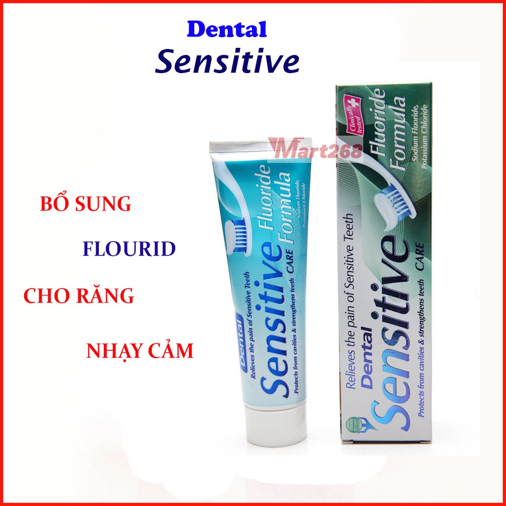 Kem Đánh Răng Dental Sensitive 100M lTrắng Sáng, Chắc Răng, Giảm Ê Buốt, Bảo Vệ Toàn Diện Răng Nhạy Cảm