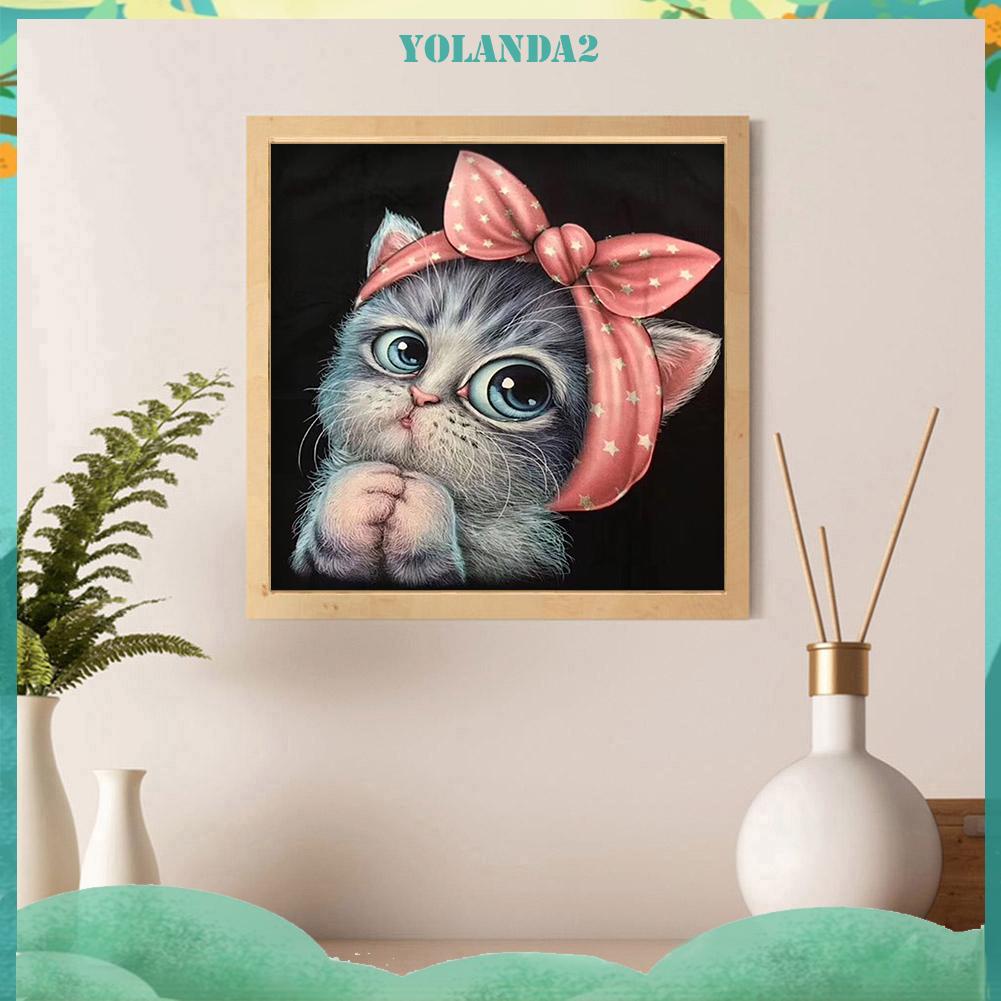 Toàn Bộ Bộ Tranh Thêu Chữ Thập Diy 11ct Hình Mèo Con