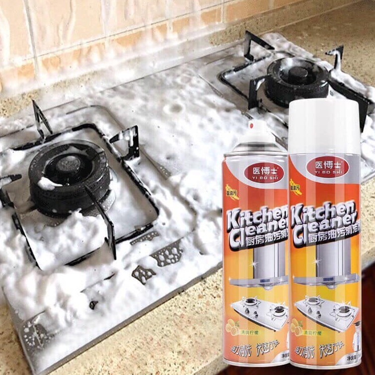 Xịt Tẩy Bếp Kitchen Cleaner - Dạng Bọt Tuyết - Chai xịt bếp đa năng siêu sạch