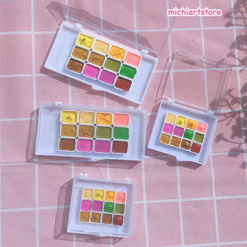 [Michi Art Store] Màu nước Shinhan Professional tông pastel 12 màu pocket 0,5ml, 1ml xuất xứ Hàn Quốc