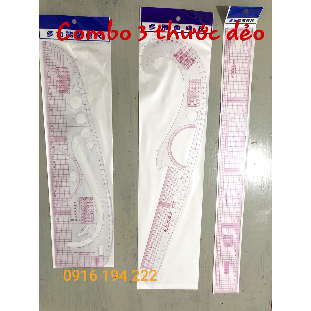Bộ 3 thước dẻo mềm