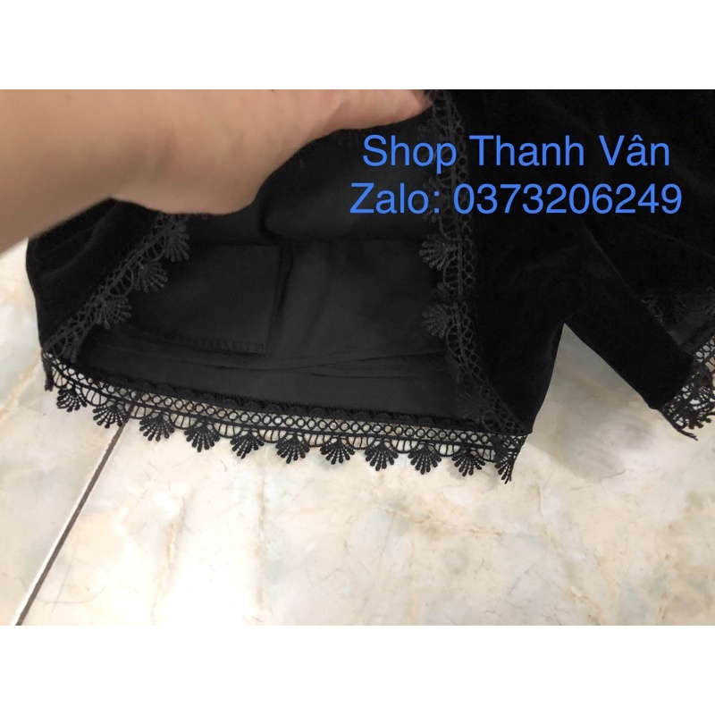 Quần short nhung viền ren dễ thương TV11 | BigBuy360 - bigbuy360.vn