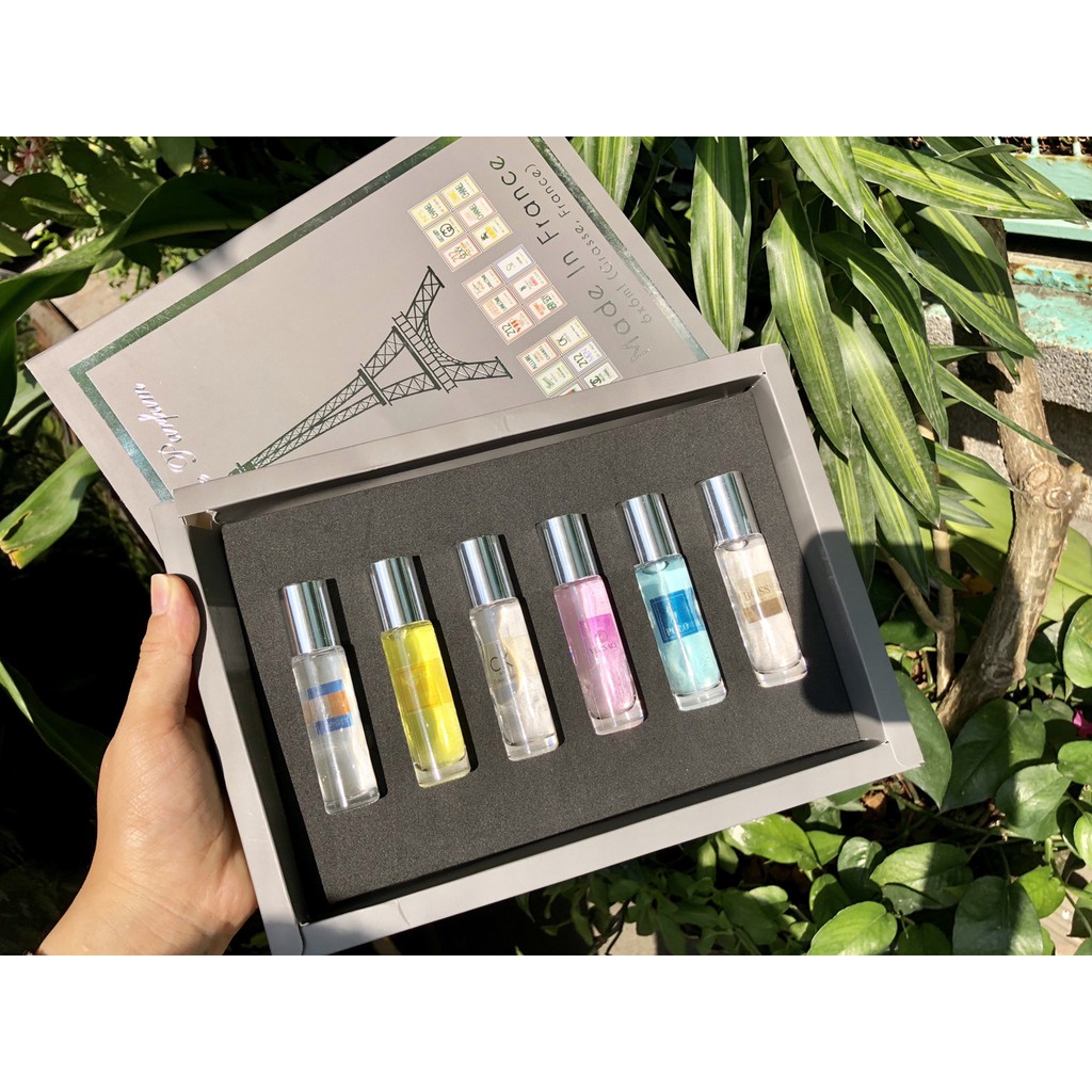 Set 6 chai nước hoa Pháp dạng lăn