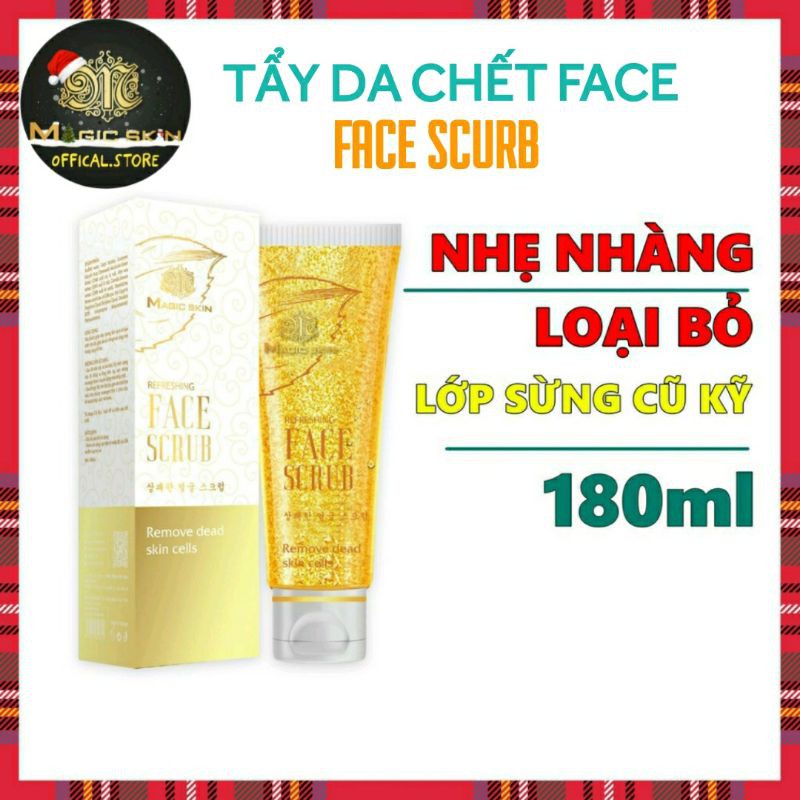 Gel tẩy tế bào da chết dịu nhẹ Refreshing Face Scrub remove dead magic skin cells magicskin