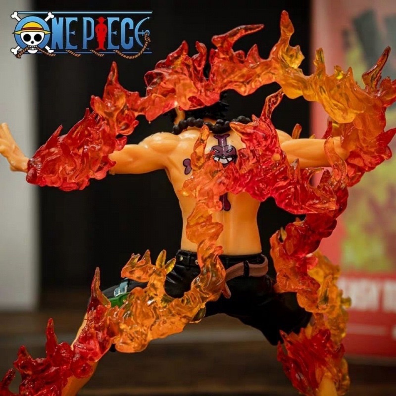 mô hình One Piece - mô hình One Piece ACE 2 đầu F.zero đế có chữ cao cấp 15cm hiệu ứng đặc biệt (Có clip,ảnh thật)