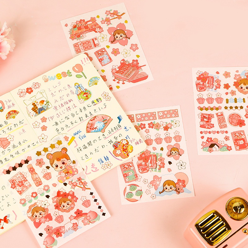 Sticker cute set 4 tấm