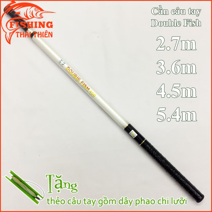 Cần câu tay carbon Double Fish siêu bền