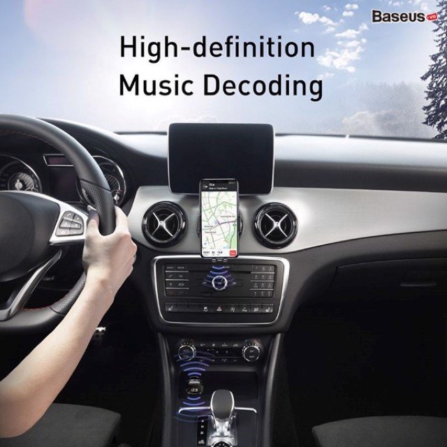 Tẩu sạc đa năng tích hợp phát nhạc từ USB dùng cho xe ô tô Baseus Streamer F40 AUX/FM Wireless MP3 Car