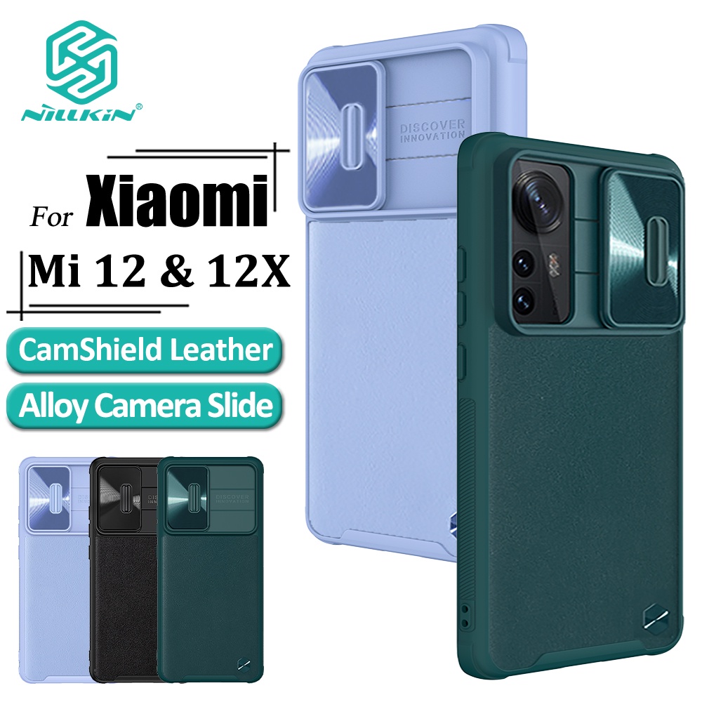 Ốp Điện Thoại Nillkin Bằng Hợp Kim Và Da Màu Trơn Chống Sốc Cho Xiaomi 12 / 12X / 12S