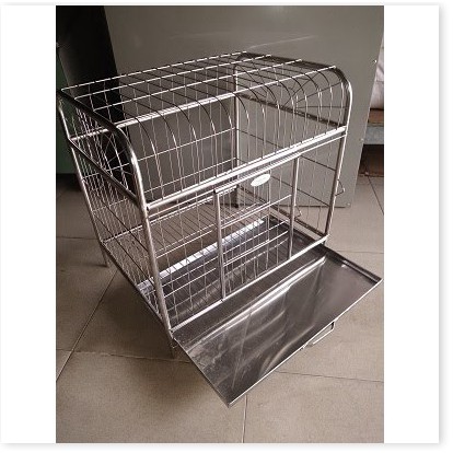 [Mã giảm giá] HN- Chuồng chó Inox tặng kèm mâm hứng phân Bảo hành 12 tháng không gỉ sét có thể nuôi chó và nhốt mèo