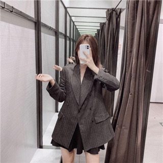 [ZARA CHÍNH HÃNG] Vest kẻ sọc zara