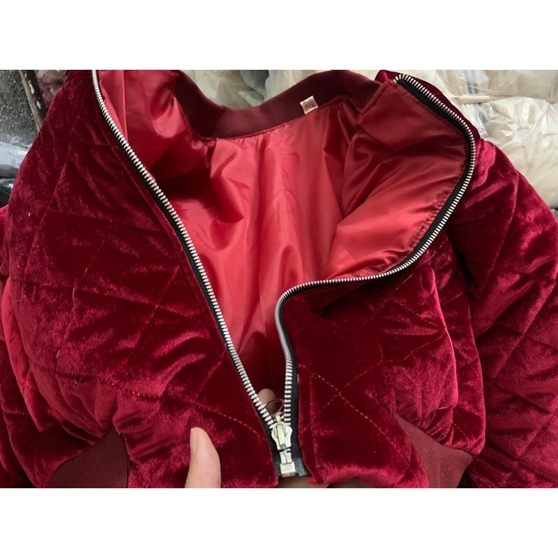 Áo khoác nhung trần trám siêu dày