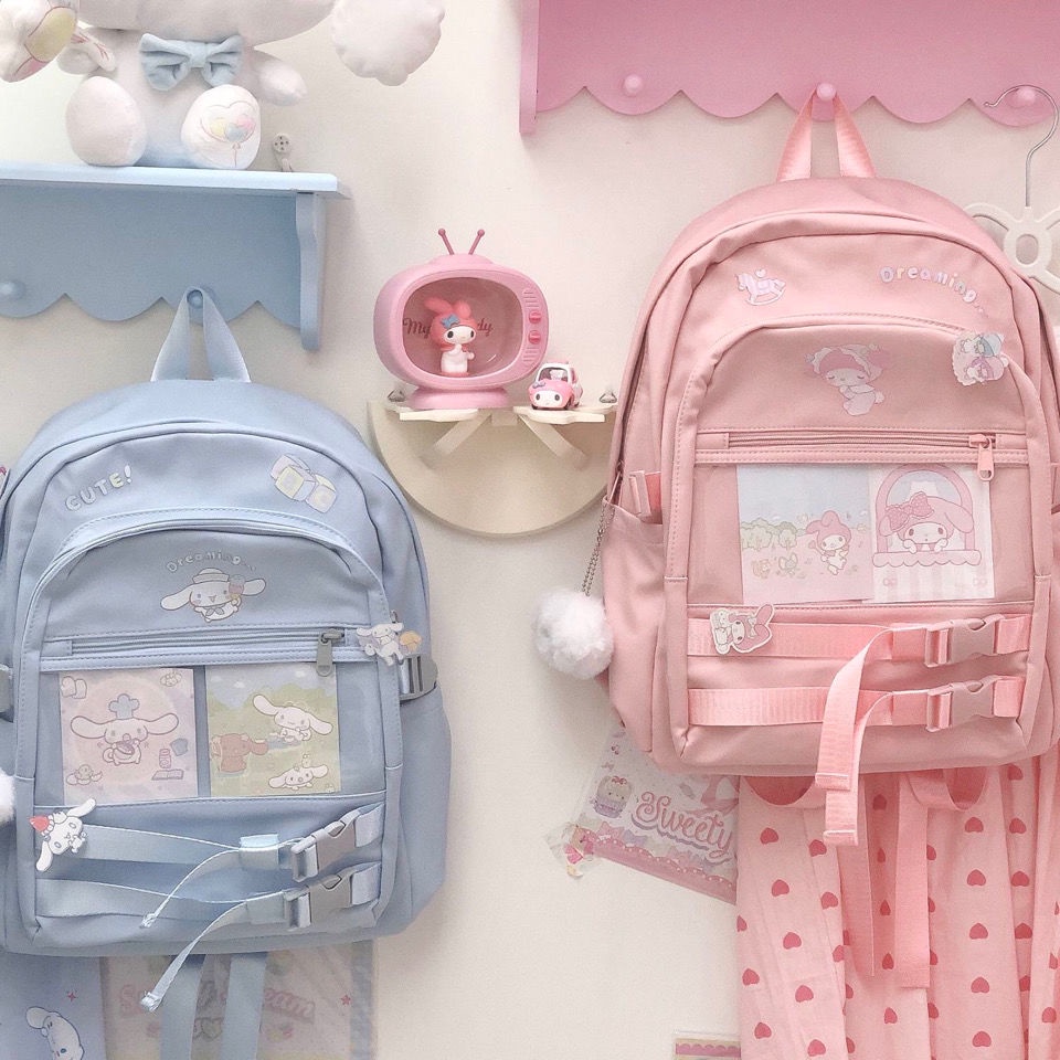 Balo Đi Học Sức Chứa Lớn Hình Cinnamoroll Dễ Thương Phong Cách Nhật Bản Cho Nữ Sinh Trung Học