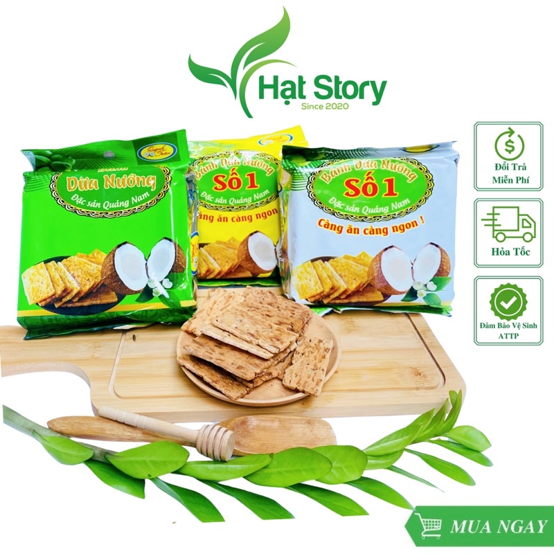 Combo 2 Bánh Dừa Nướng Mẫu Mới Thơm, Giòn, Cam Kết Ngon