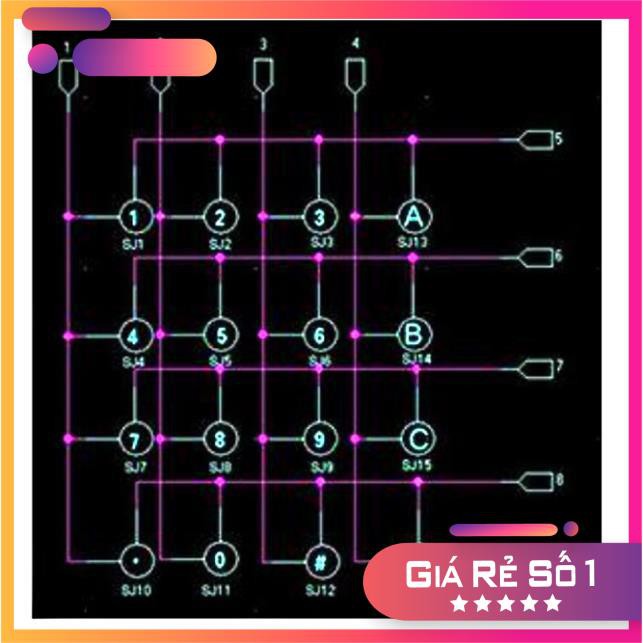 Bàn Phím Nhựa KeyPad 4x4 BP-44N